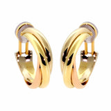 Cartier Trinity Medium Hoop Gold Earrings 0000575