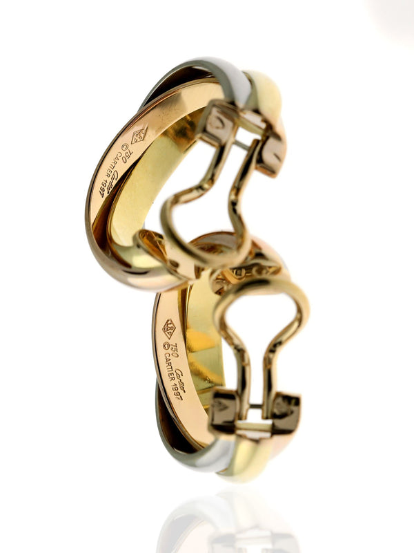 Cartier Trinity Multitone Gold Earrings CRT7361