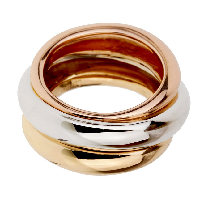 Cartier Trinity Tri Color Vintage Gold Ring 0001059