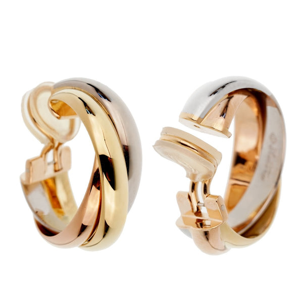 Cartier Trinity Vintage Gold Clip On Earrings 0002158