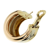 Cartier Trinity Vintage Large Tri Color 18k Gold Hoop Earrings ...