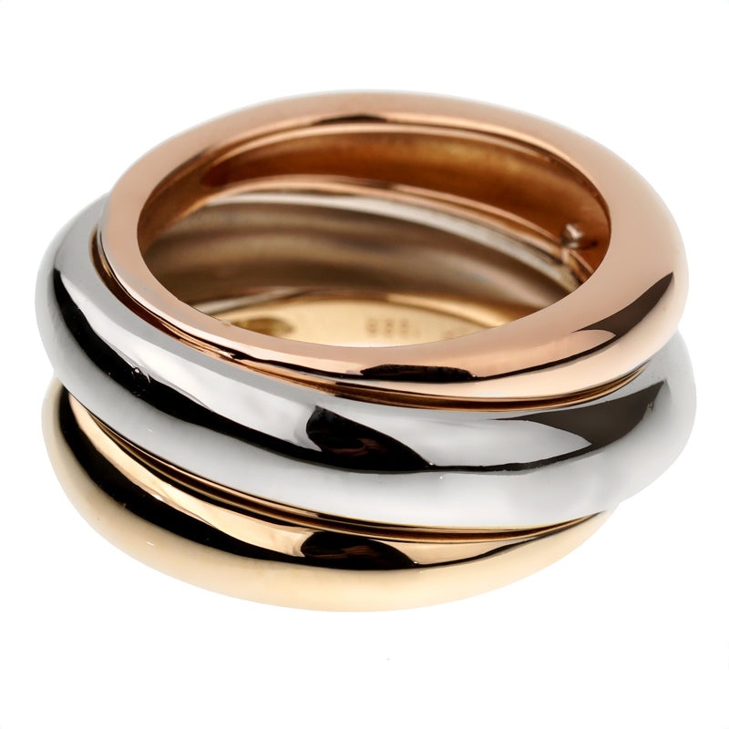 Cartier Trinity Vintage Tricolor Band Gold Ring – Opulent Jewelers