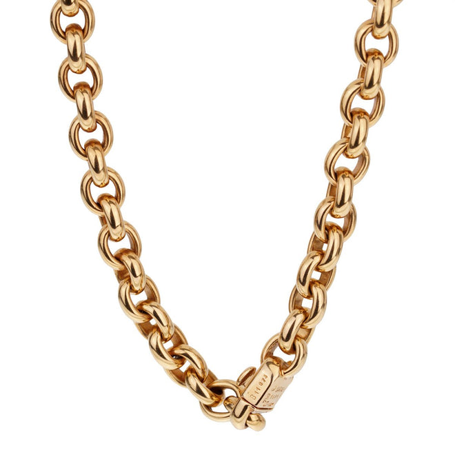Cartier Vintage Cable Link Yellow Gold Necklace 0002014
