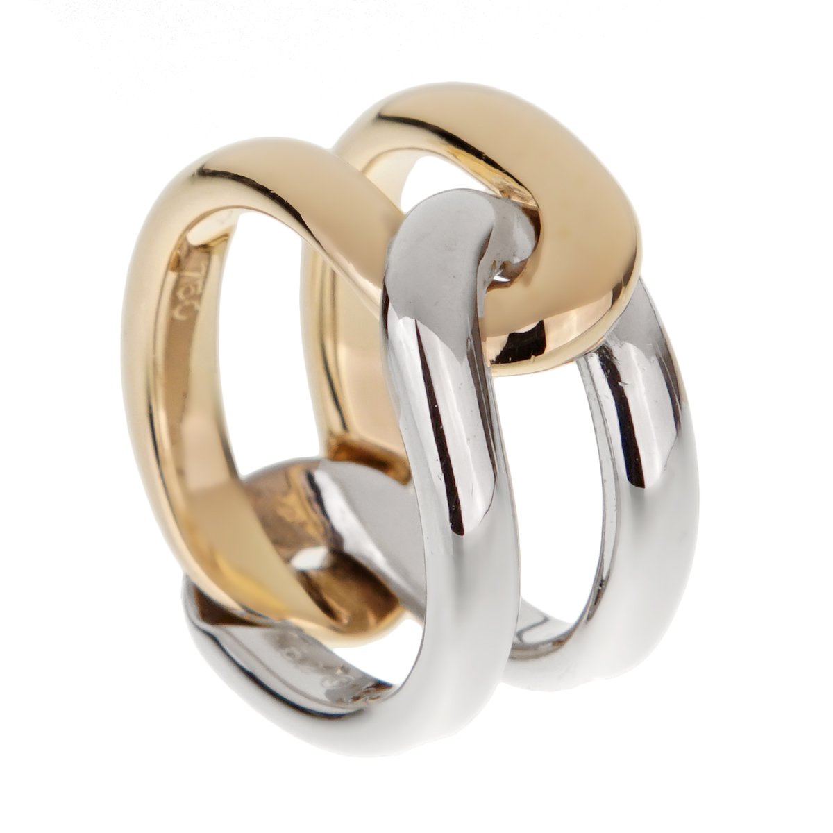 Cartier Vintage Interlocking Gold Band Ring – Opulent Jewelers