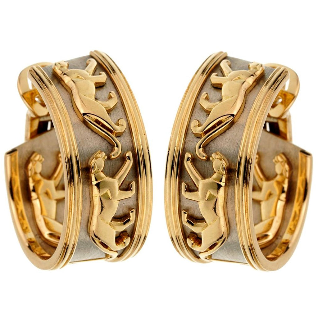 Cartier discount leopard earrings