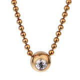 Cartier Vintage Solitaire Diamond Gold Pendant Necklace 0001095