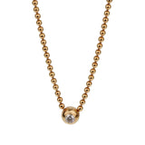 Cartier Vintage Solitaire Diamond Gold Pendant Necklace 0001833