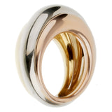 Cartier Vintage Trinity Band Cocktail 18k Gold Ring 0003236