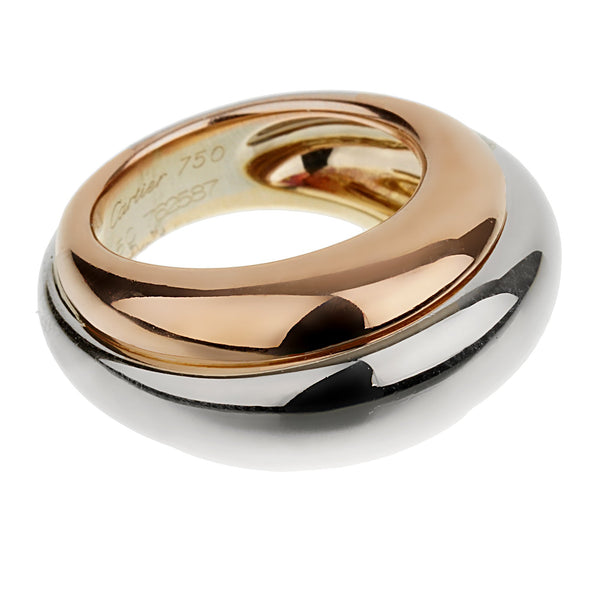Cartier Vintage Trinity Band Cocktail 18k Gold Ring 0003236