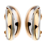 Cartier Vintage Trinity Rose Yellow Gold Stainless Steel Earrings 0002479