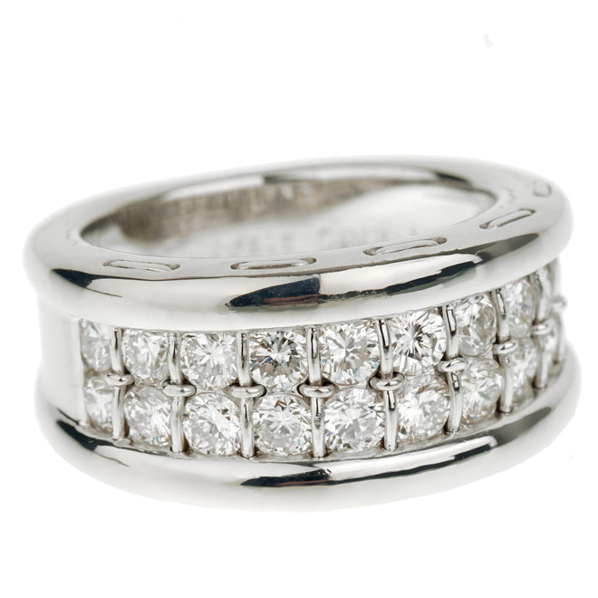Cartier Vintage White Gold Diamond Band Ring Sz 5 0003355