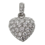 Cartier White Gold Diamond Heart Pendant Necklace 0002527