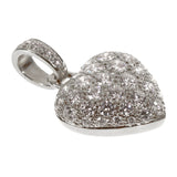 Cartier White Gold Diamond Heart Pendant Necklace 0002527