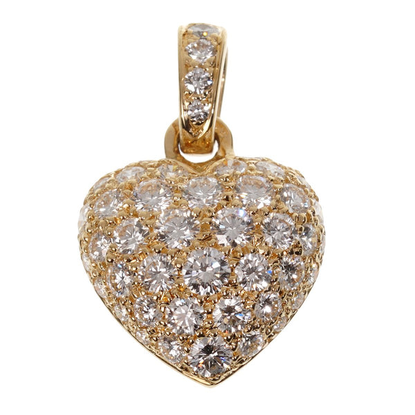 Cartier Yellow Gold Diamond Heart Pendant Necklace 0002528