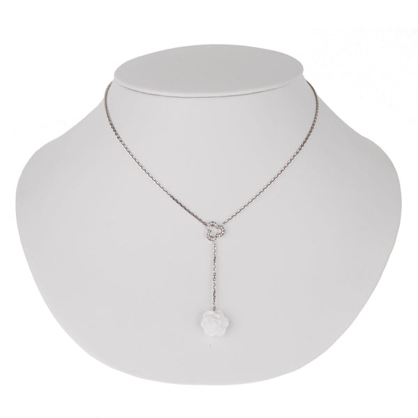 Chanel Camelia Diamond Drop Necklace 0002138