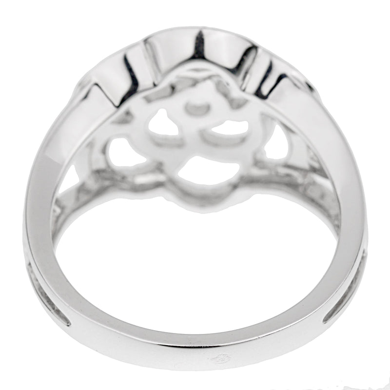 Chanel Camelia White Gold Diamond Cocktail Ring 0003297