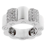 Chanel Camelia White Gold Diamond Cocktail Ring Sz 5 1/2 0002731