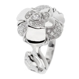 Chanel Camelia White Gold Diamond Ring 0002176