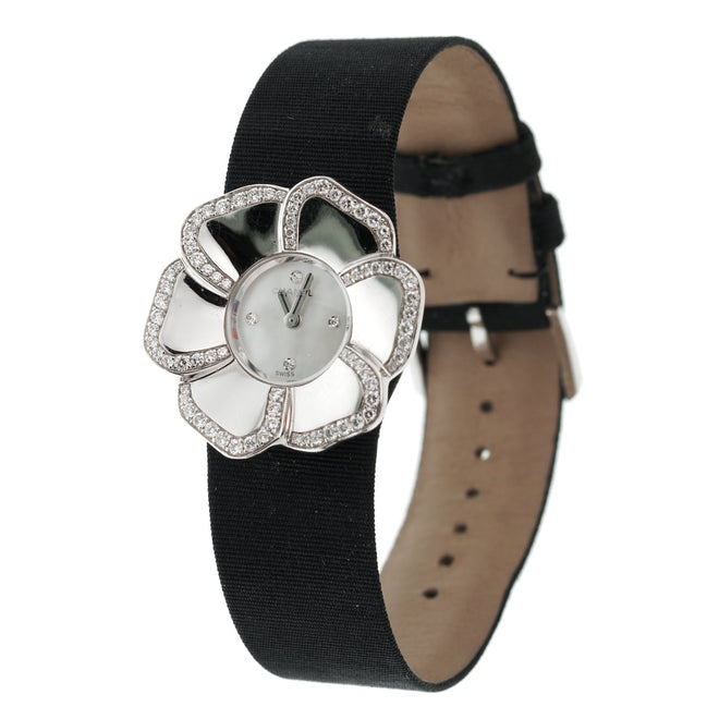 Chanel Camellia Diamond White Gold Watch – Opulent Jewelers