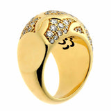 Chanel Camellia Flower Diamond Gold Cocktail Ring 0000014