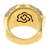 Chanel Camellia Flower Diamond Gold Cocktail Ring 0000014