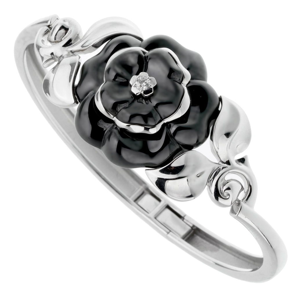 希少✨CHANEL Logo Camellia Rubber Bracelet Chanel Camelia Bracelet | eBay