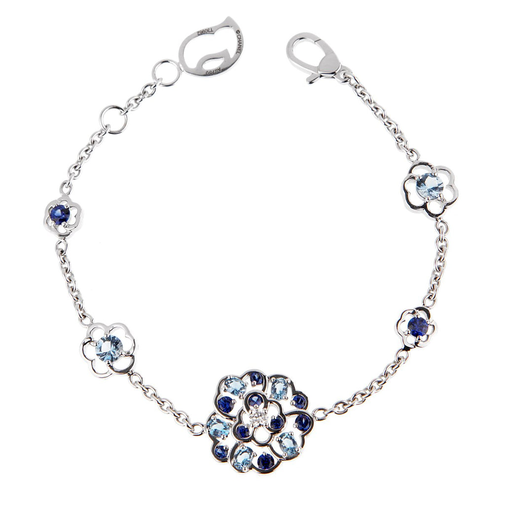 Chanel Bouton de Camélia Bracelet 18k White Gold, Diamonds J12065