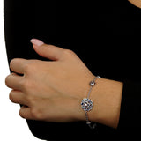 Chanel Camellia Sapphire Diamond White Gold Bracelet 0000921