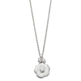 Chanel Camellia White Ceramic Diamond White Gold Necklace 1CHR9541z