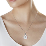 Chanel Camellia White Ceramic Diamond White Gold Necklace 1CHR9541z