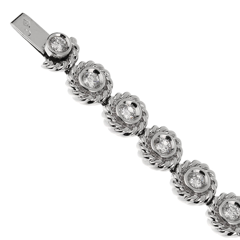 Chanel Camellia White Gold Diamond Tennis Bracelet 1ch1a