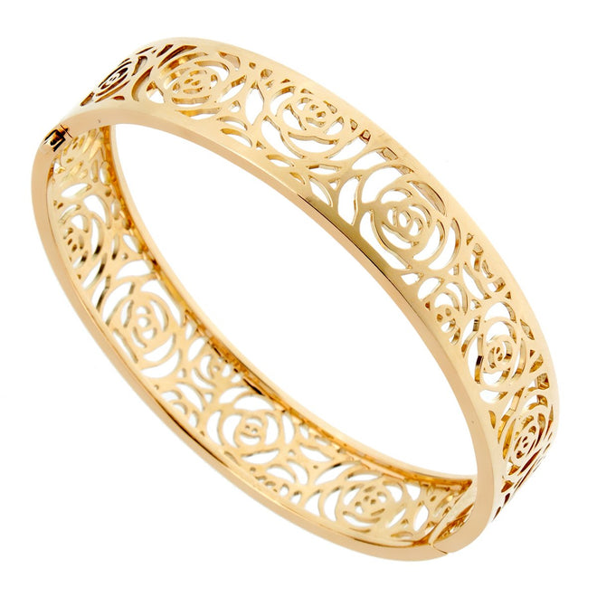 Chanel Camellia Yellow Gold Ajoure Bracelet 00001723