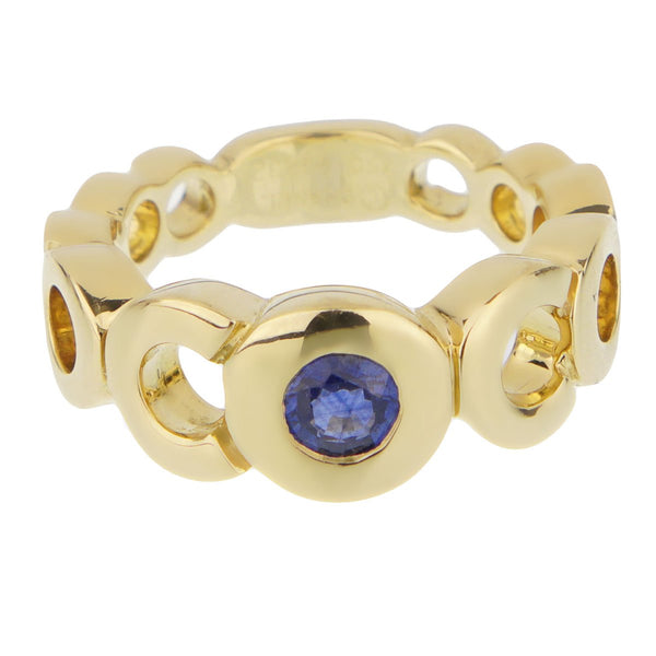 Chanel Coco Sapphire Yellow Gold Ring 0002166