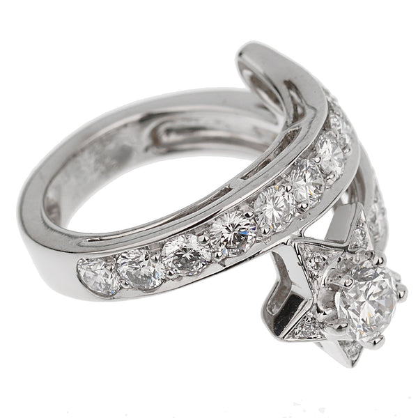 Chanel Comete Vintage White Gold Diamond Cocktail Ring 1bh52