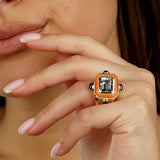 Chanel Coral Topaz Cocktail Ring 0000871