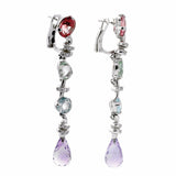 Chanel Diamond Gemstone Drop Earrings 0000563