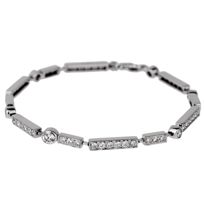 Chanel Diamond Tennis White Gold Bracelet – Opulent Jewelers