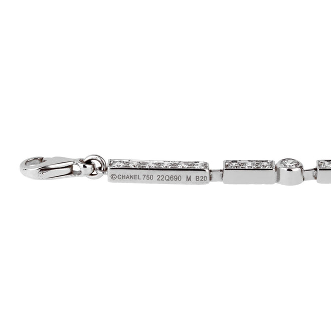 Chanel Diamond Tennis White Gold Bracelet