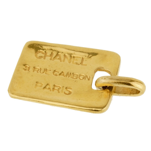 Chanel Dog Tag Yellow Gold  Pendant 0001041