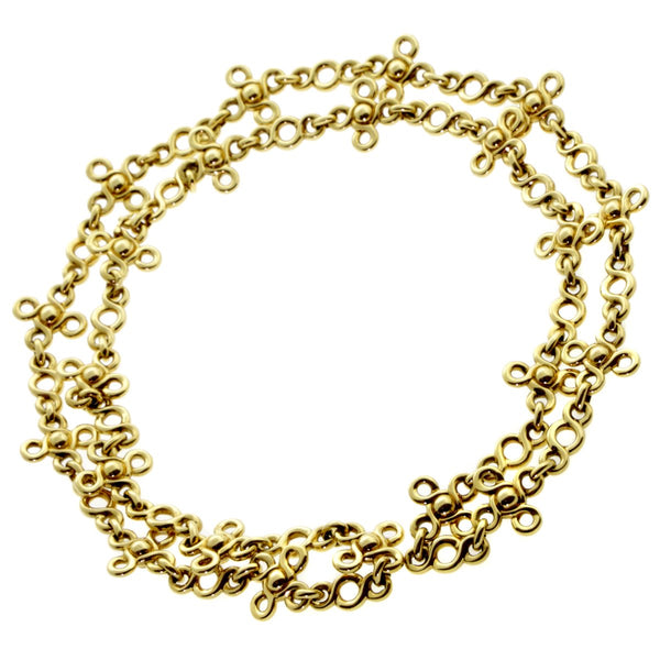 Chanel Gemstone Gold Sautoir Necklace 0000619