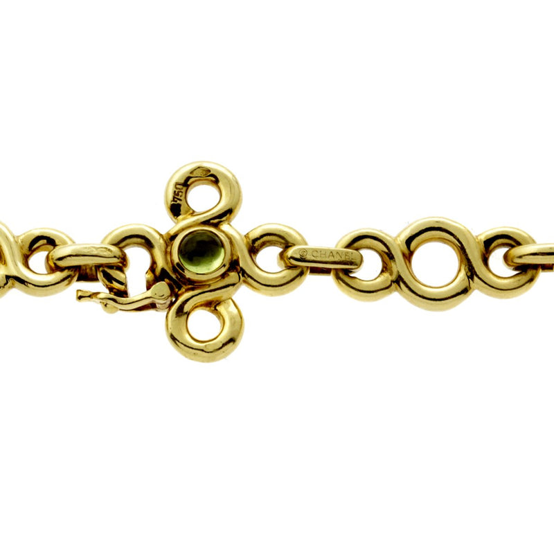 Chanel Gemstone Gold Sautoir Necklace 0000619