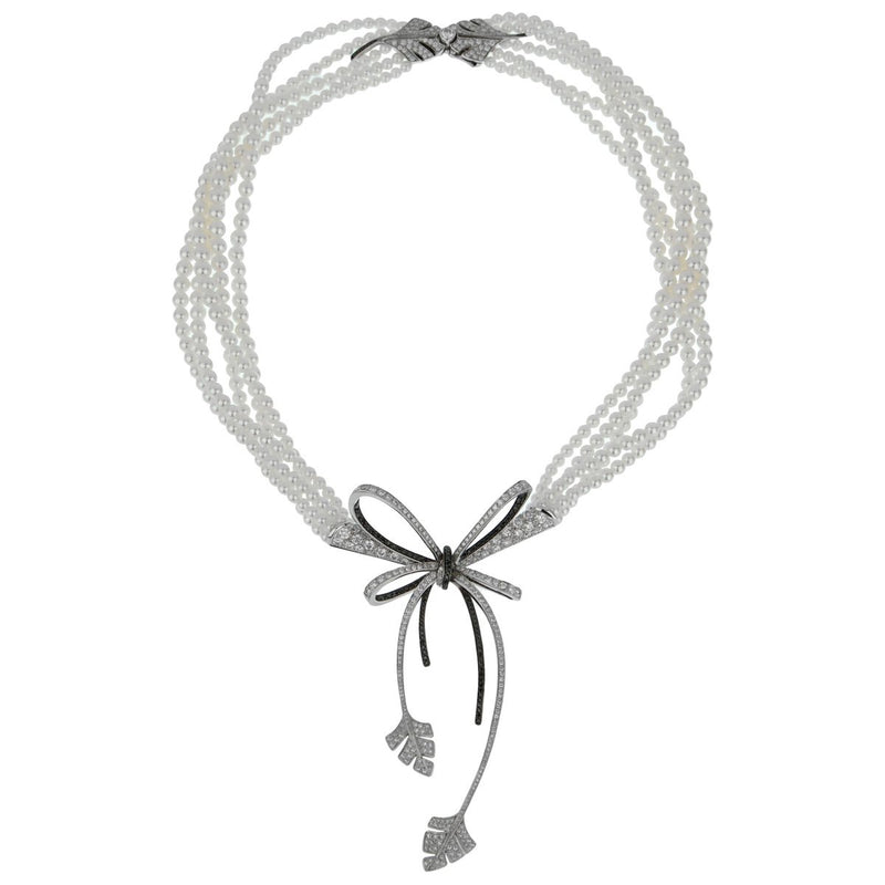 Chanel High Jewelry Diamond Pearl White Gold Necklace 1afca