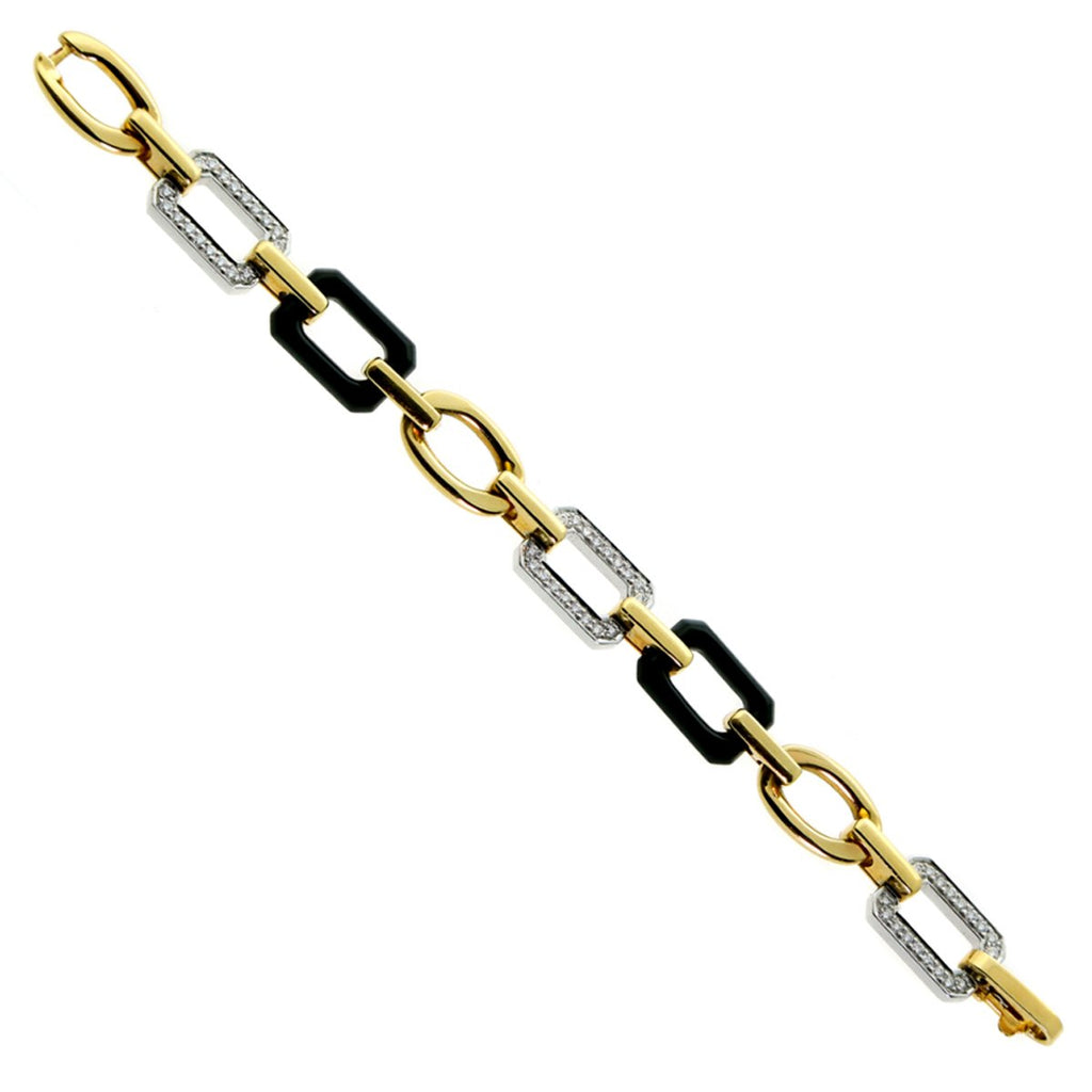 Idylle Blossom Two-Row Bracelet, Yellow Gold And Diamonds