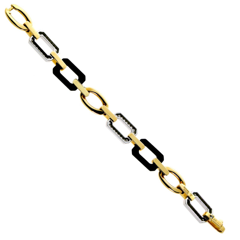 Idylle Blossom Two-Row Bracelet, Yellow Gold And Diamonds