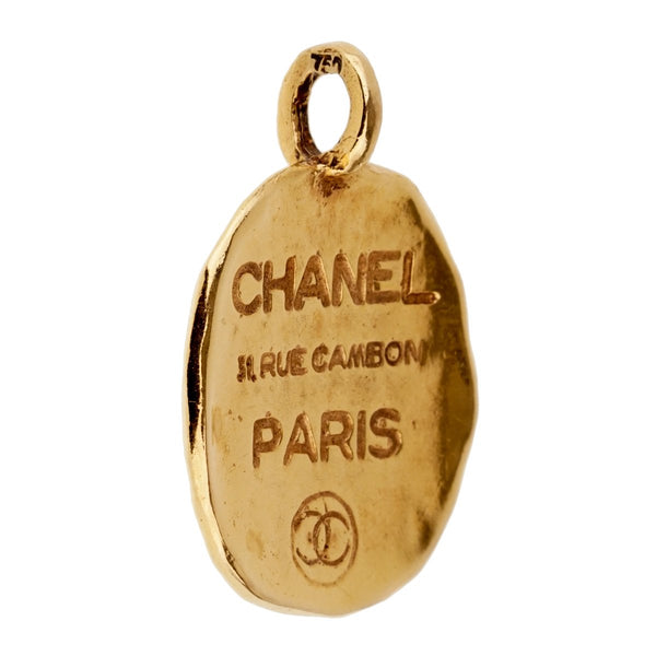 Chanel Paris Gold Vintage Pendant 0001094