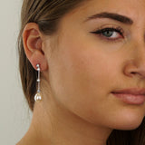 Chanel Pearl Diamond White Gold Earrings