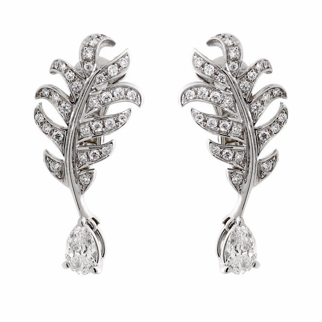 Chanel Plume De Chanel Diamond Earrings 0000631