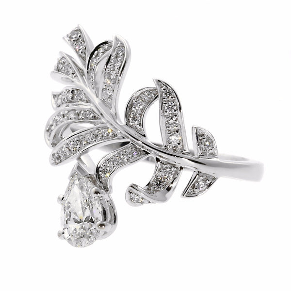 Chanel Plume Diamond Gold Cocktail Ring 0000630
