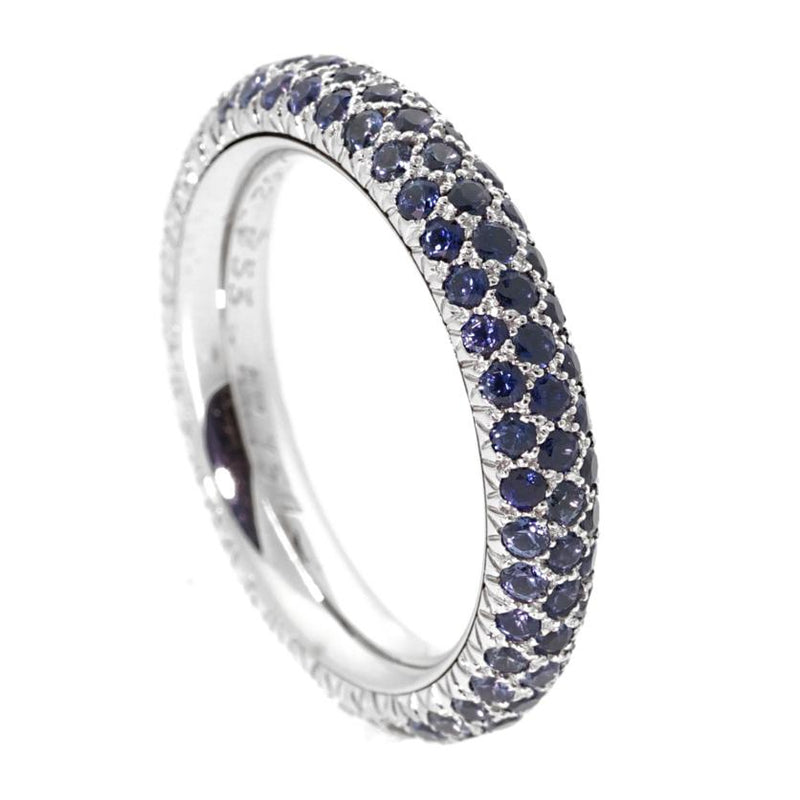 Chanel Sapphire Eternity White Gold Diamond Cocktail Ring Sz 6