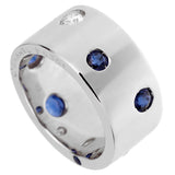 Chanel Sapphire Diamond White Gold Band Ring 0002007